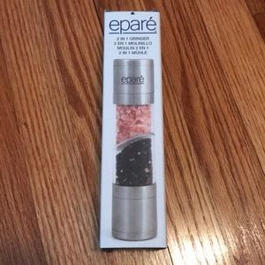 Eparé Dual Salt & Pepper Mill 2-in-1 Grinder NWT